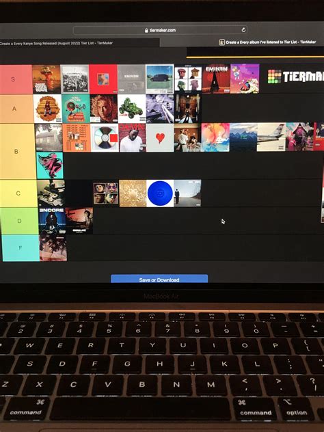 Kanye album tier list (and other artists) : r/Kanye