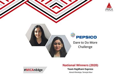MICAns EMERGE AS NATIONAL WINNERS OF PEPSICO DARE TO DO MORE CHALLENGE