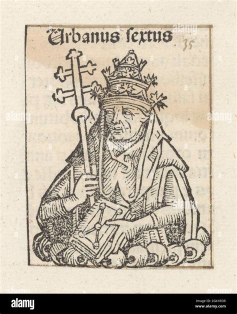 Pope urban vi; Urbanus der Sechst; Liber chronicarum. A flower celk ...