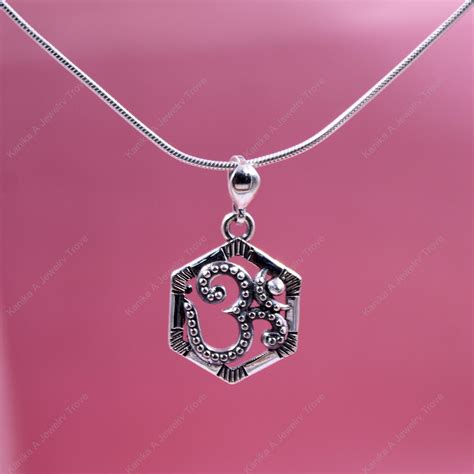Sterling Silver Om Pendant Necklace - Spiritual Chic Jewelry – KANIKAURA