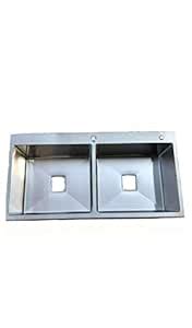 rigwell lifetime 304 Grade Double Bowl Stainless Steel Handmade Sink ...