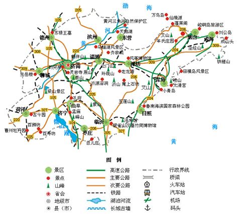 山东交通地图-山东省电子交通图
