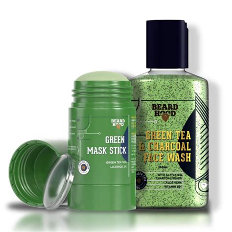 Green Tea Mask Stick & Green Tea Face Wash Combo – Beardhood