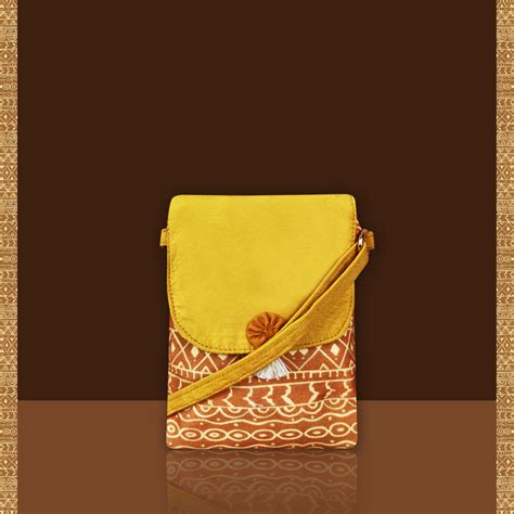 Warli Mobile Sling Bag-Mustard – Crafthues