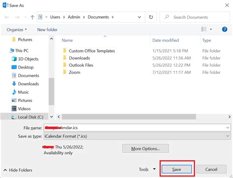 Image result for How to Save ICS File