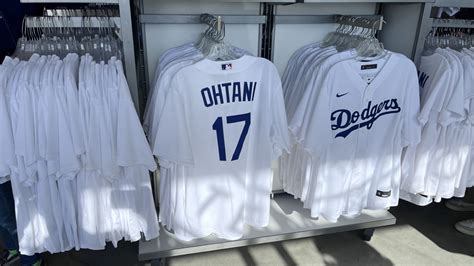 Shohei Ohtani's Dodger jerseys are selling out fast