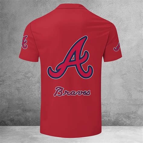 Atlanta Braves Lapel Zip Polo Shirt – Nousty