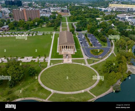 Aerial View Of The Parthenon In Centennial Park In Nashville Tennessee ...