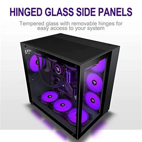 Amanson PC CASE ATX Mid Tower Case Tempered Glass Gaming India | Ubuy