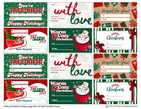 Printable Christmas Tags For Gifts | Fanny Printable