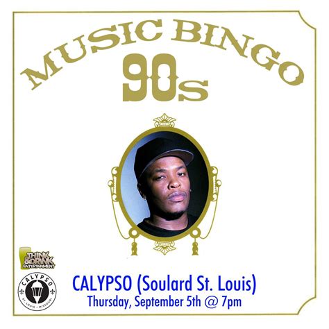 90s Music Bingo (Hip-Hop) @ Calypso (Soulard-St. Louis, MO) / Thursday ...