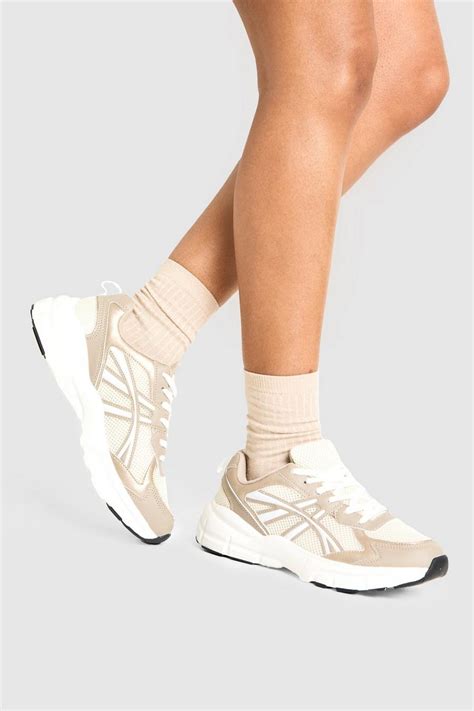 Sports Panelled Chunky Trainers | boohoo USA