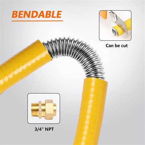 Snapklik.com : Grehitk 70ft 3/4 Flexible Gas Line, CSST Corrugated ...