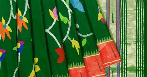 Paithani Silk All Over Jaal Green Saree With