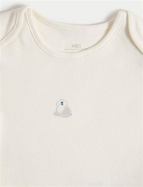 Buy 7 Pack Pure Cotton Dog Print Bodysuits (5lbs-3 Yrs) at Marks & Spencer