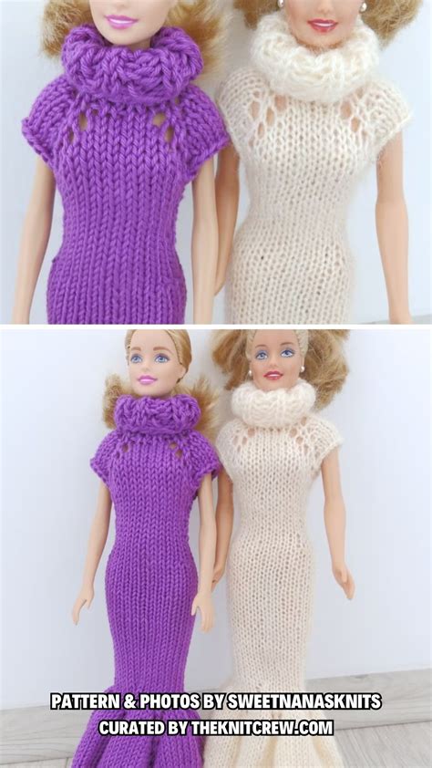 13 Stylish Knitted Barbie Doll Clothes Patterns - The Knit Crew