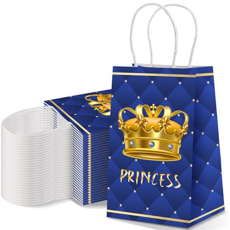 Amazon.com: PLMMOUT 16 Pcs Princess Party Favor Bags,Princess Candy Goodie Bags,Prince Gift Bags ...