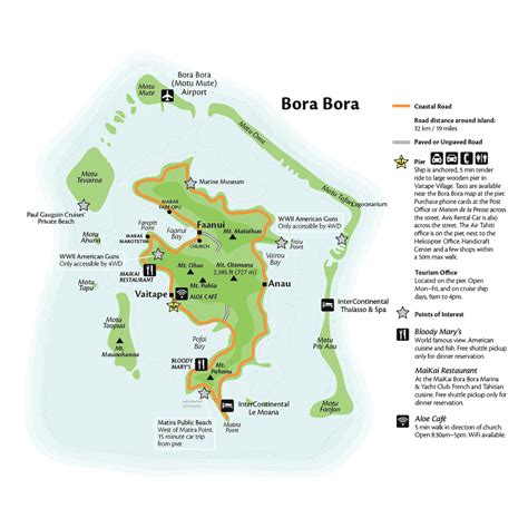 Island Near Bora Map Leeward Islands, Political Map. Western Part