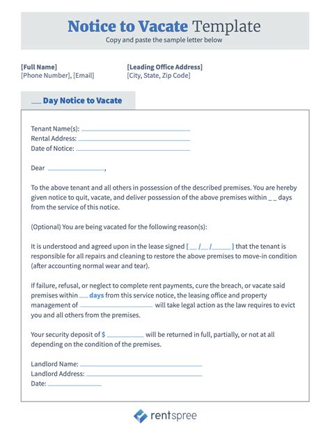Top 5 Free 30-Day Notices to Vacate Templates