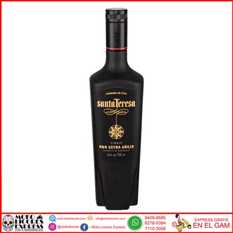 RON SANTA TERESA EXTRA AÑEJO 750 ML – MOKO LICORES EXPRESS