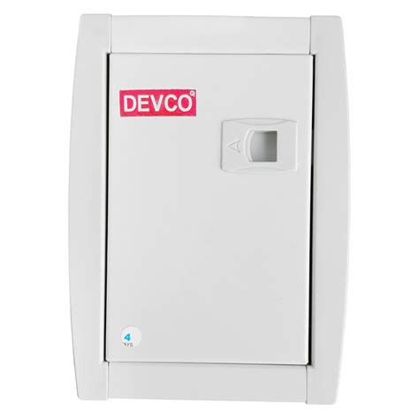 DEVCO 4 Way SPN MCB Box, Double Door MCB Distribution Board, Stainless ...