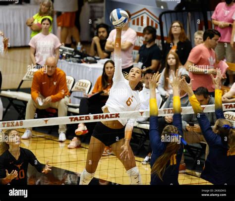 October 22, 2022: Texas outside hitter MADISEN SKINNER (6) with a kill ...