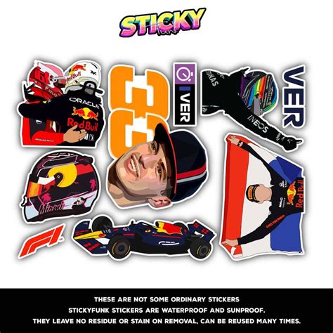 MAX VERSTAPPEN MINI STICKERS SHEET – stickyfunk premium stickers