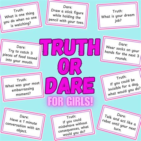 Truth or Dare for Girls - Etsy