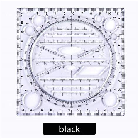 Buy Multifunctional Geometric Drawing Ruler, Rotation Angle Round ...