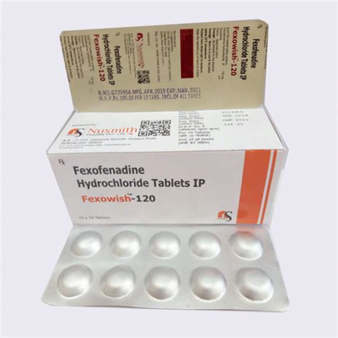 FEXOWISH-120 Tablets Nusmith Pharma Pvt. Ltd.
