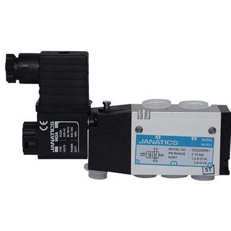 Janatics Aluminum Pneumatic Single Solenoid Valve DS255SR61-A : Amazon ...