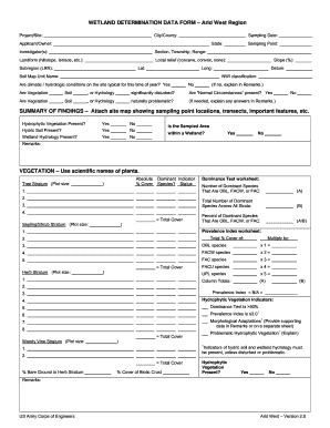 Wetland Determination Arid - Fill Online, Printable, Fillable, Blank ...