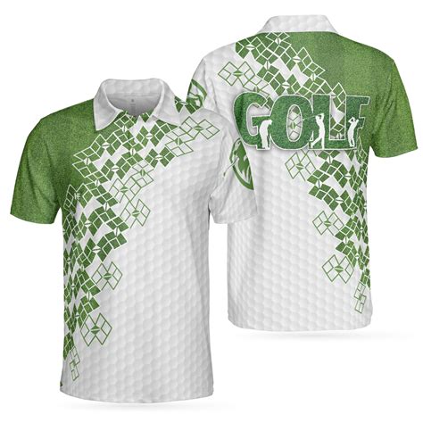 Elegant Golf In Green Golf Polo Shirt White And Green Golf Shirt For ...
