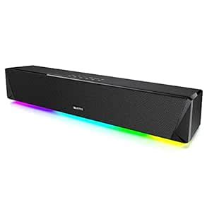 Computer Speakers, 24W Bluetooth Computer Soundbar, 3.5mm Aux-in ...