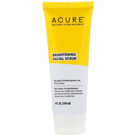 Acure, Brightening Facial Scrub, 4 fl oz (118 ml) - iHerb.com