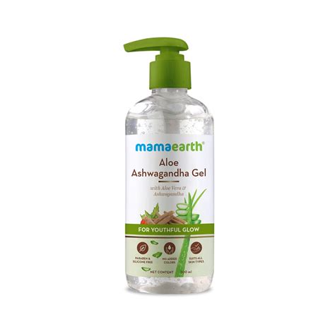Mamaearth Aloe Ashwagandha Gel, for face, with Aloe Vera & Ashwagandha ...