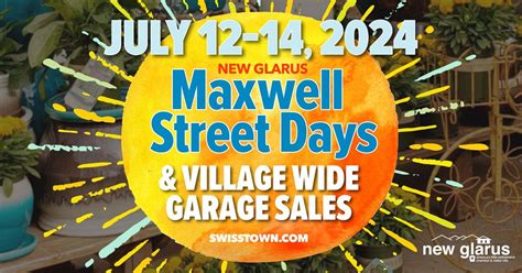 New Glarus Maxwell Street Days & Village Wide Garage Sales, New Glarus ...
