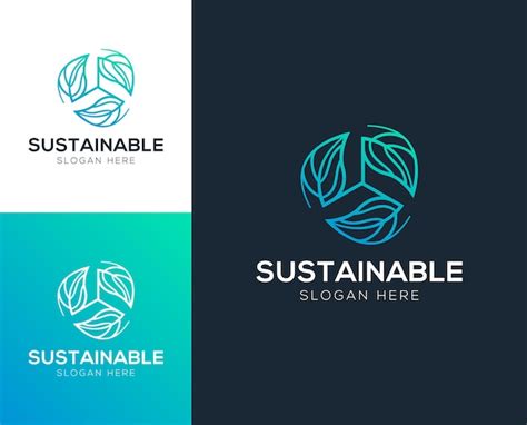 Sustainable recycle environmental logo design vector illustration ...