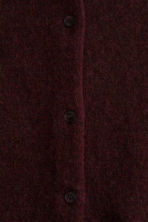 Women's Burgundy Loose-Fit Cardigan | H&M CA