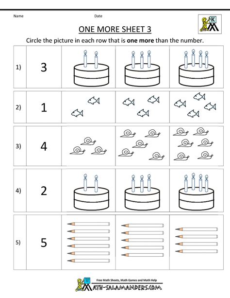 Kindergarten Math Worksheets Printable 的图像结果