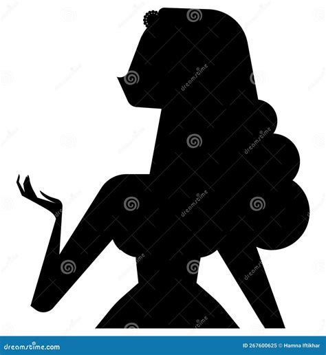 Hermoso Vector De Silueta Negra De Muñecas Barbie Ilustración del Vector - Ilustración de pelo ...