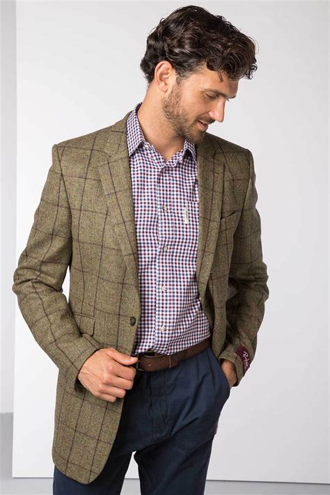 Mens Lightweight Tweed Jacket UK | Herringbone Blazer | Rydale