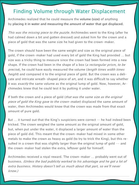 Image result for Volume Measurement Experiments