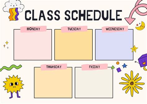 Class Schedule Printable 的图像结果
