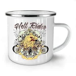 Buy APSRA Riding in Hell Biker New Enamel Tea Mug 10 oz Online at Low ...