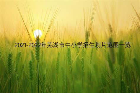 2021-2022年芜湖市经开区中小学招生划片范围一览_小升初网