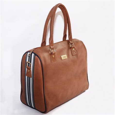 Get Tan Handbag With Stripe Detail at ₹ 1800 | LBB Shop