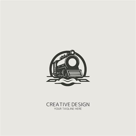 Vecteur de logo de train | Vecteur Premium