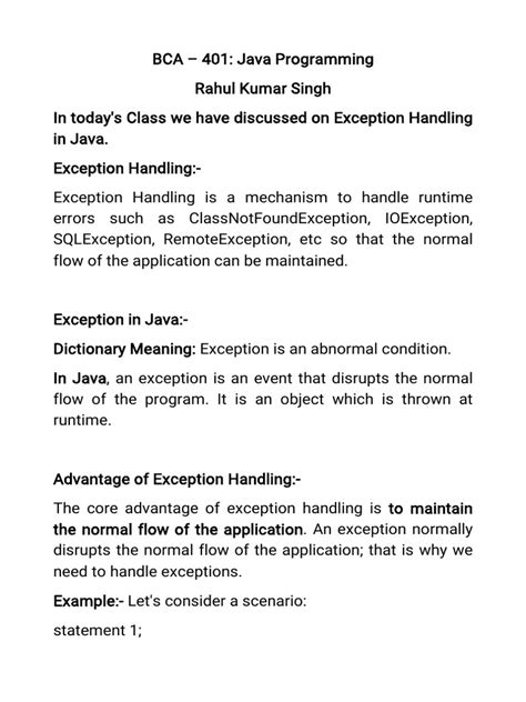 Image result for Exception Handling Part 4 in Java Ratan