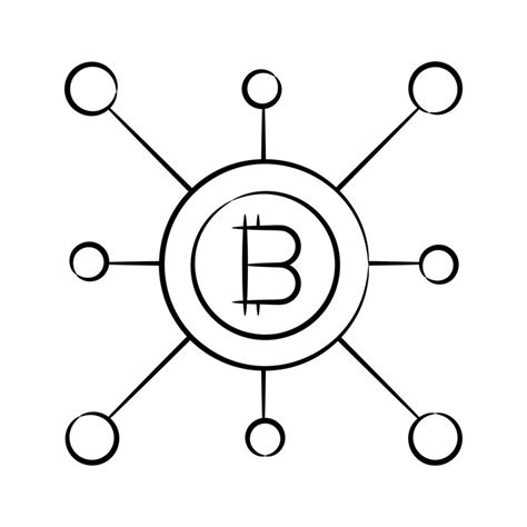 Easy to use hand drawn style icon of bitcoin network nodes | Premium Vector